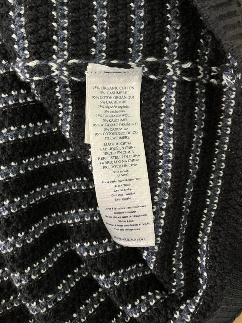 NWT FAHERTY Men’s s/s button Sweater Shirt sz L/XL Northern Depths Stripe
